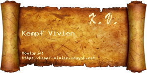 Kempf Vivien névjegykártya